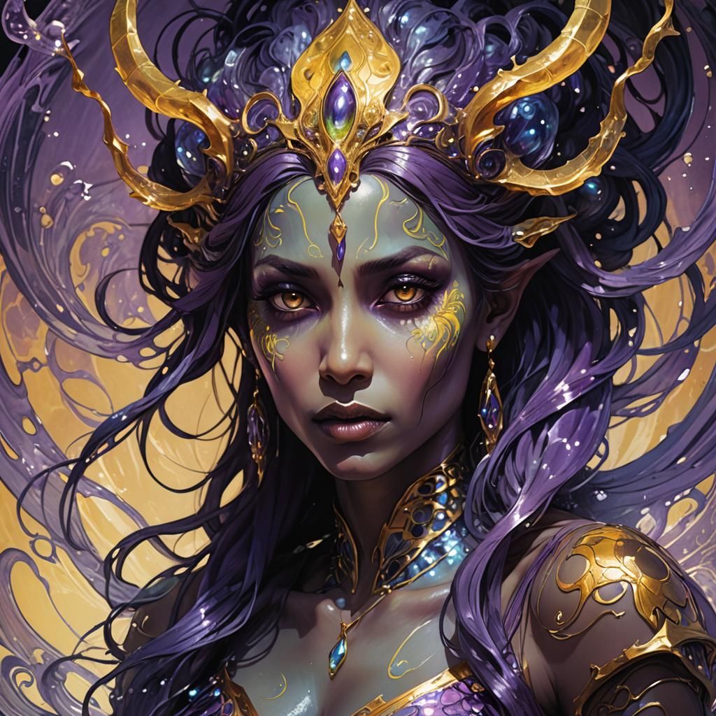 Female Water Djinn Reveals True Form