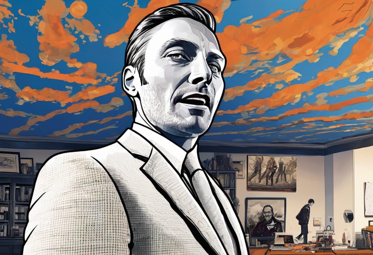 Hyperrealistic Portrait of a Politician in Vibrant Gradient...