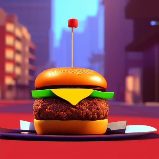 Jesse Pinkman Eating Burger: 3D Digital Art