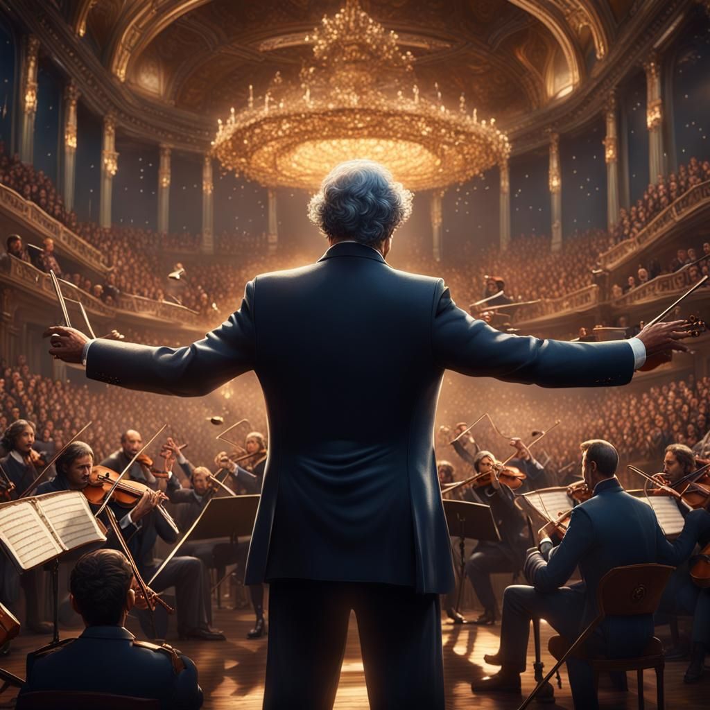 Orchestra Conductor in Dark Fantasy Style