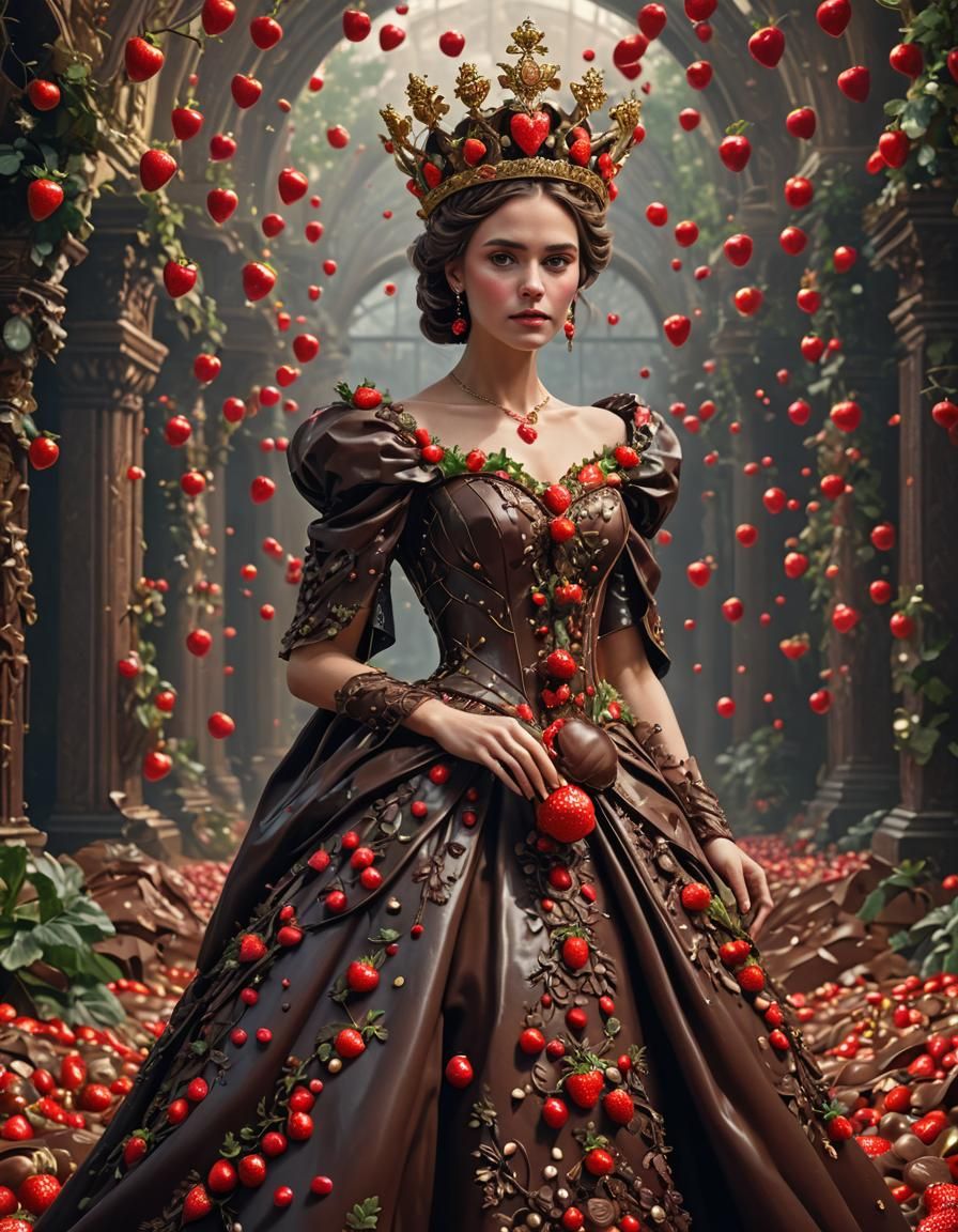 Chocolate Queen Portrait in Unreal Engine 5 Style