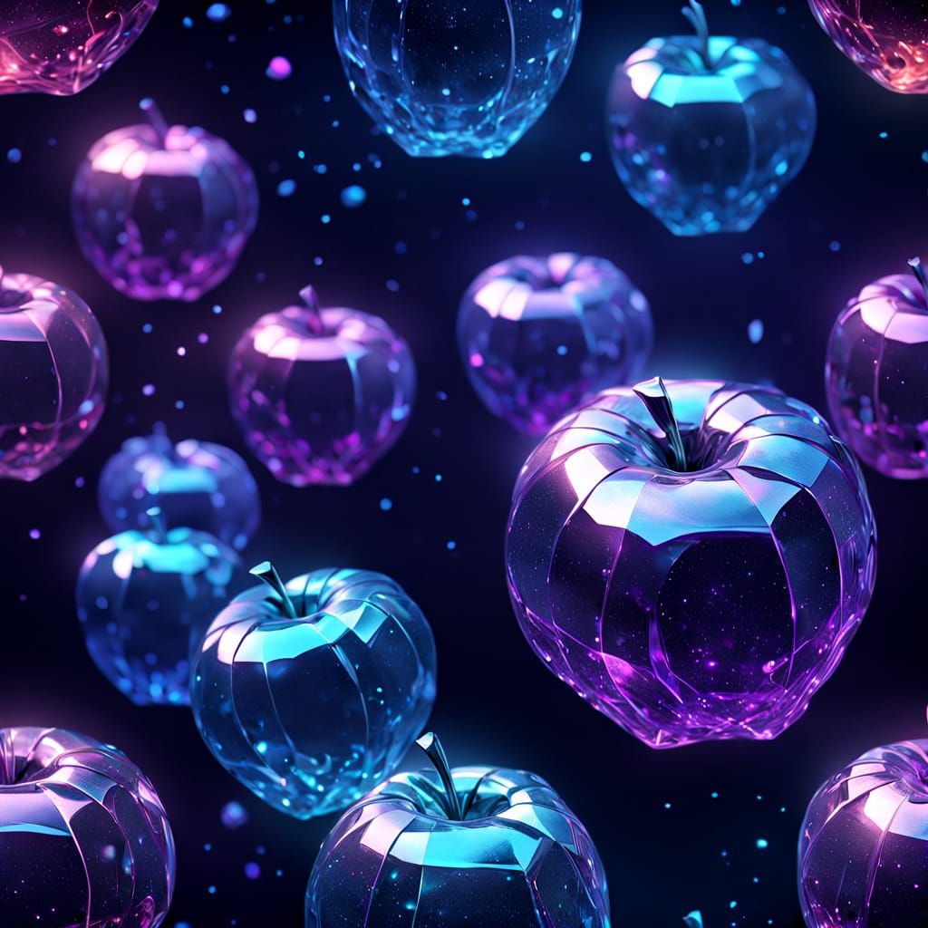Xenotype Crystal Apple: Detailed Sci-Fi Concept Art