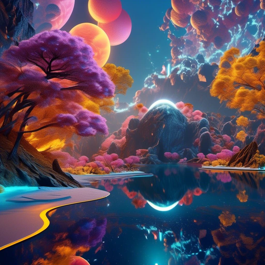 Asteroid Impact on Moon in Post-Apocalyptic Space