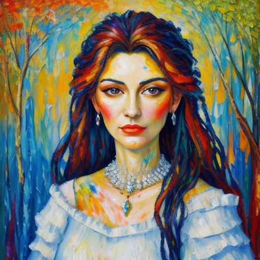Grimla Reacts to the King in Neo-Impressionistic Style