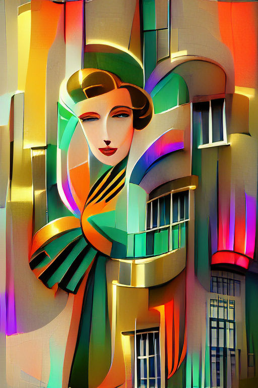 Art Deco Boxer Illustration