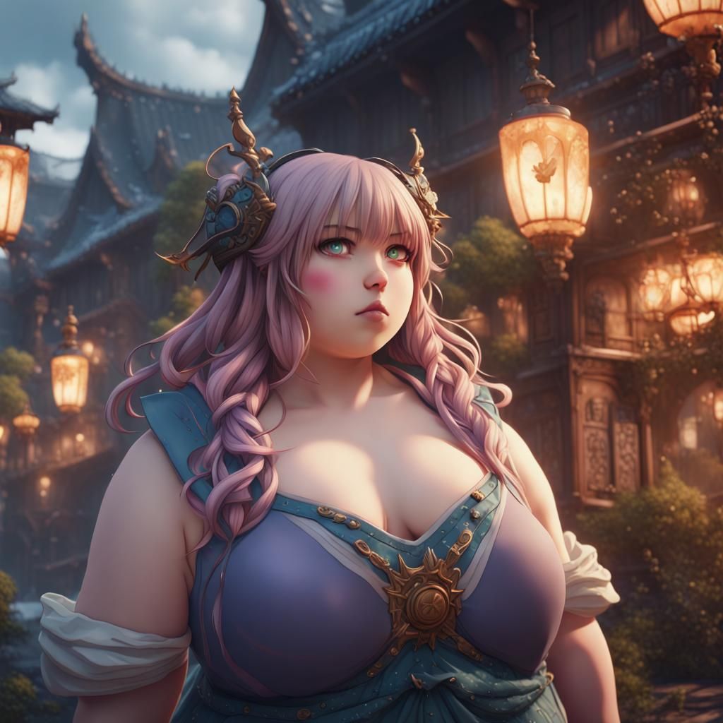 Detailed Anime Girl Fantasy Concept Art