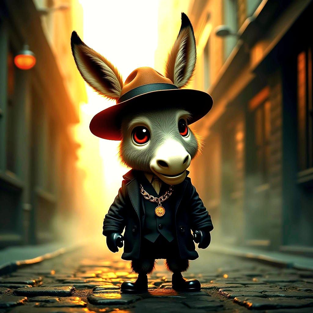Gangster Donkey: An Epic Cinematic Digital Painting