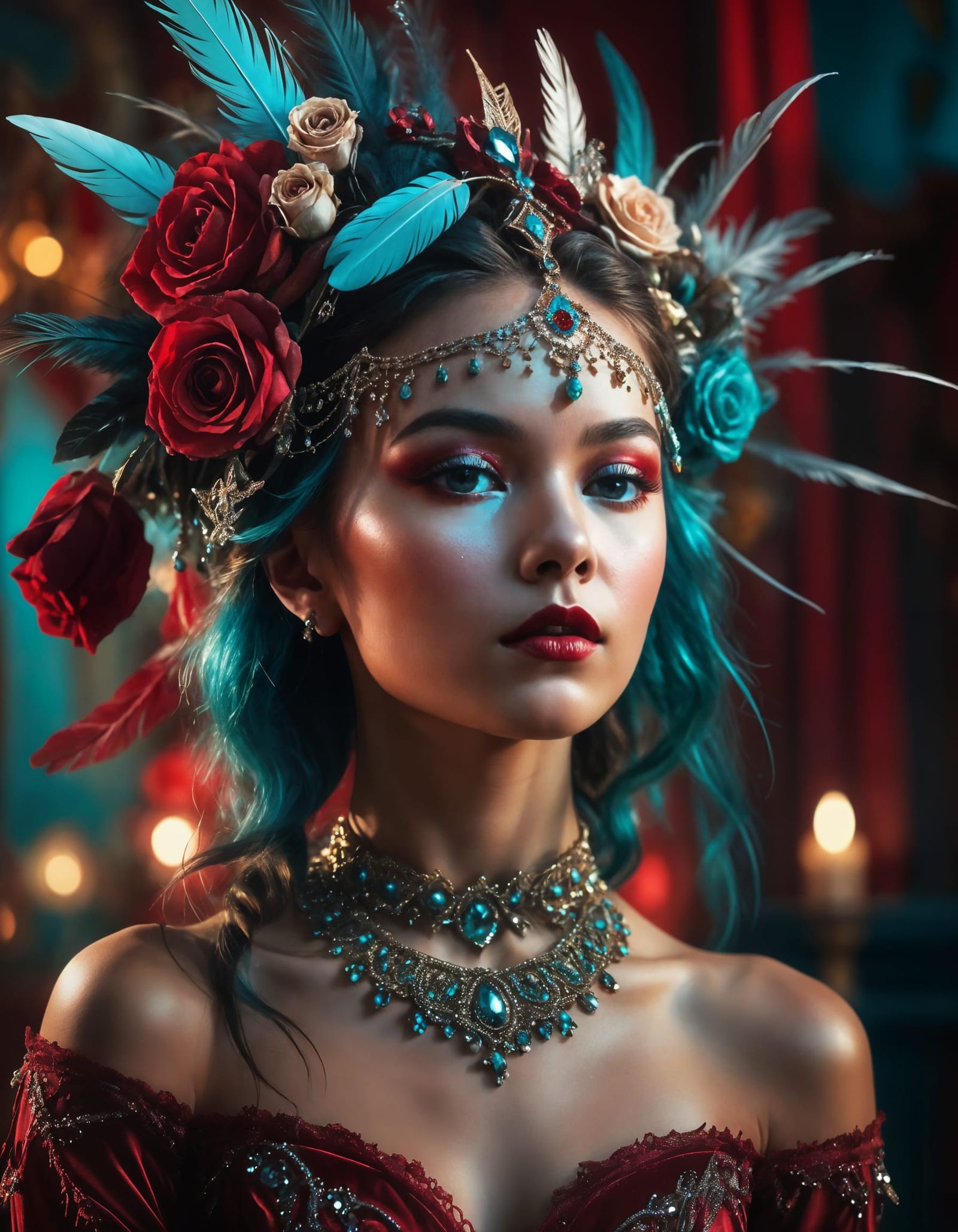 Alluring Dancer Portrait in Surreal Editorial Style