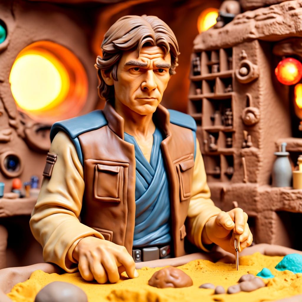 Han Solo in Playdough at Tatooine Tavern