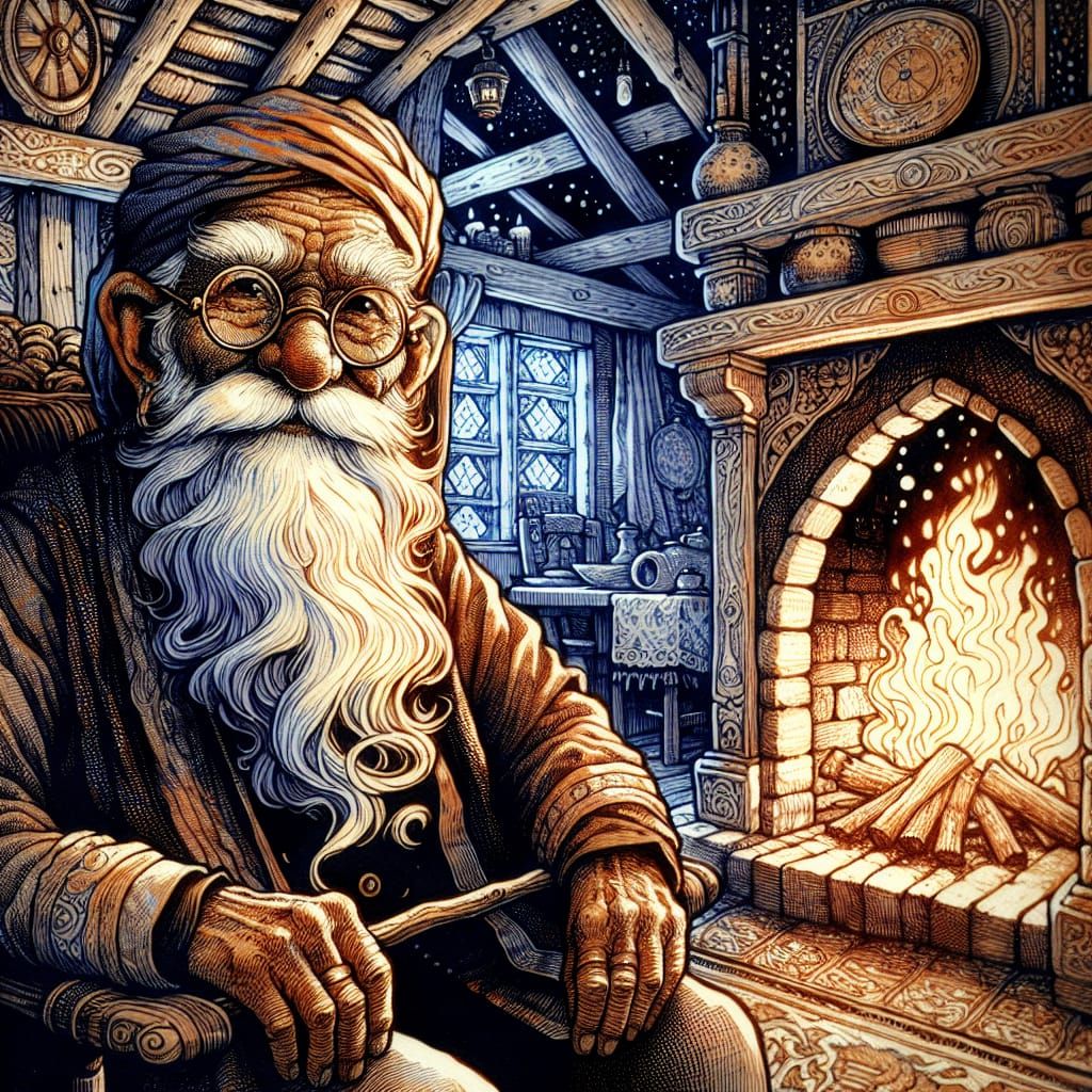 Wisdom Keeper in Whimsical Cottage