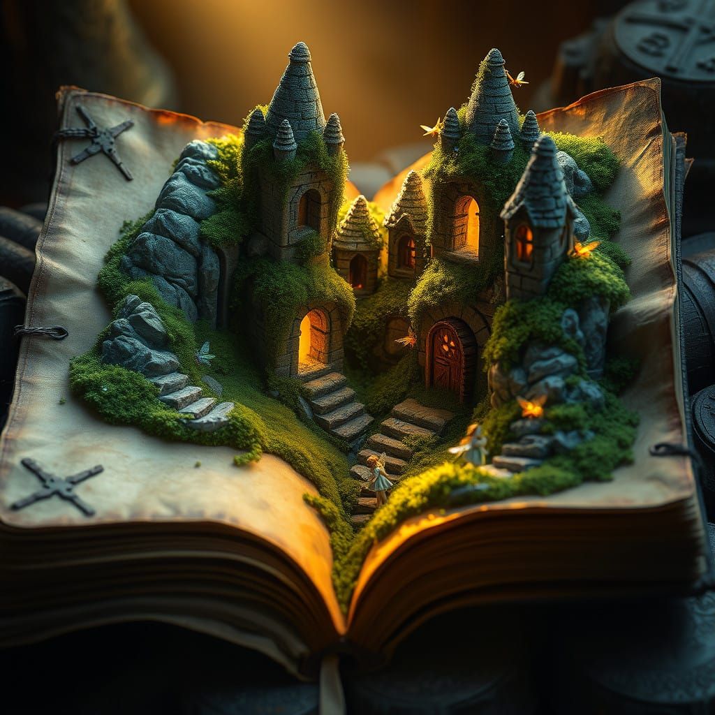 Ethereal Book World Unfolds in Whispers of Ancient Magic