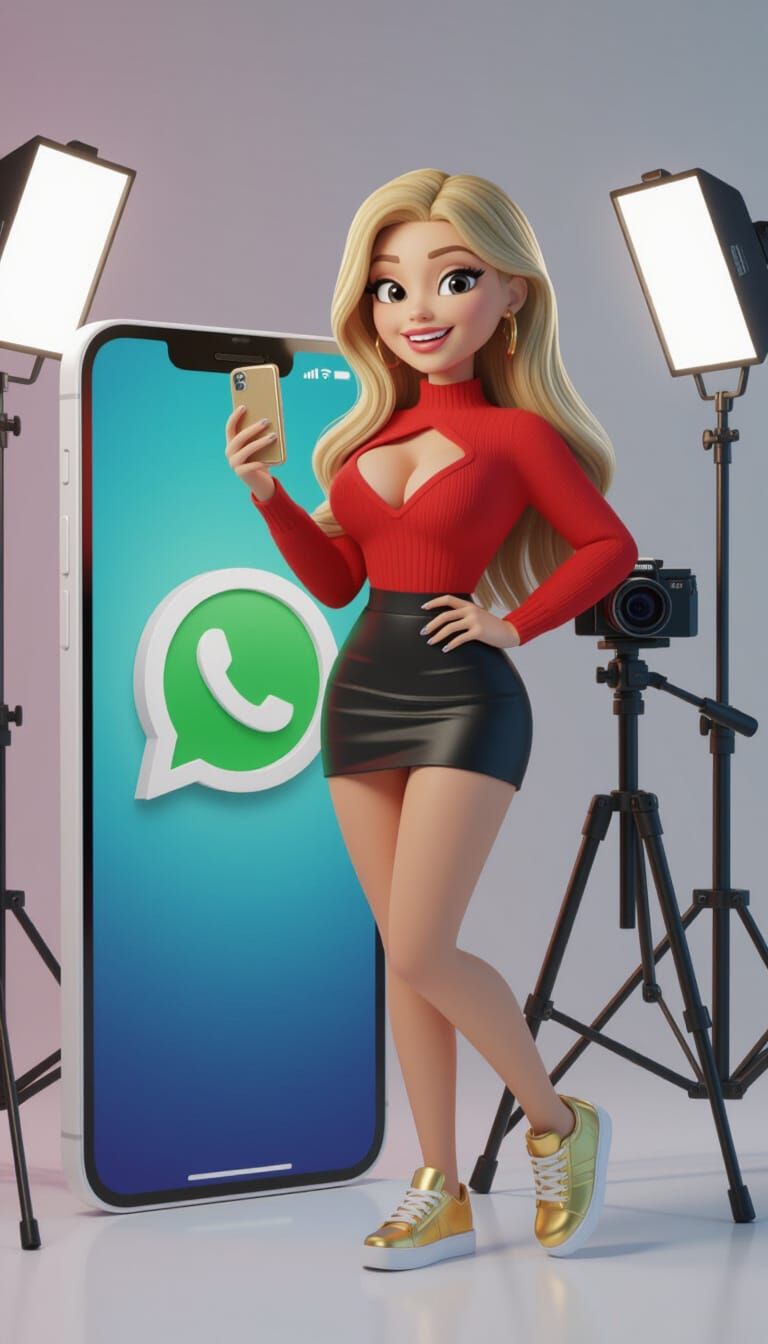 Pixar-Style 3D Cartoon Influencer Selfie