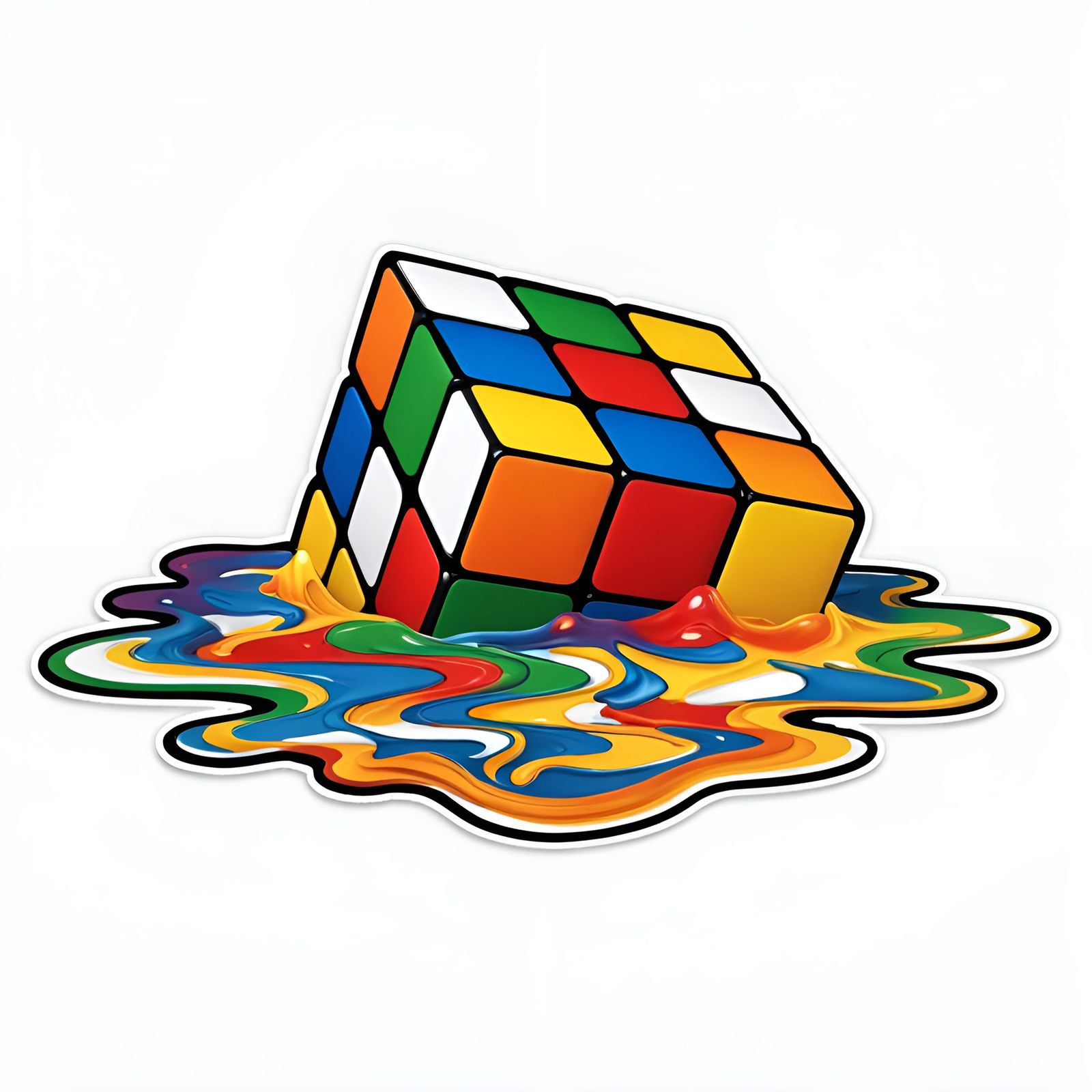 Melting Rubik Cube
