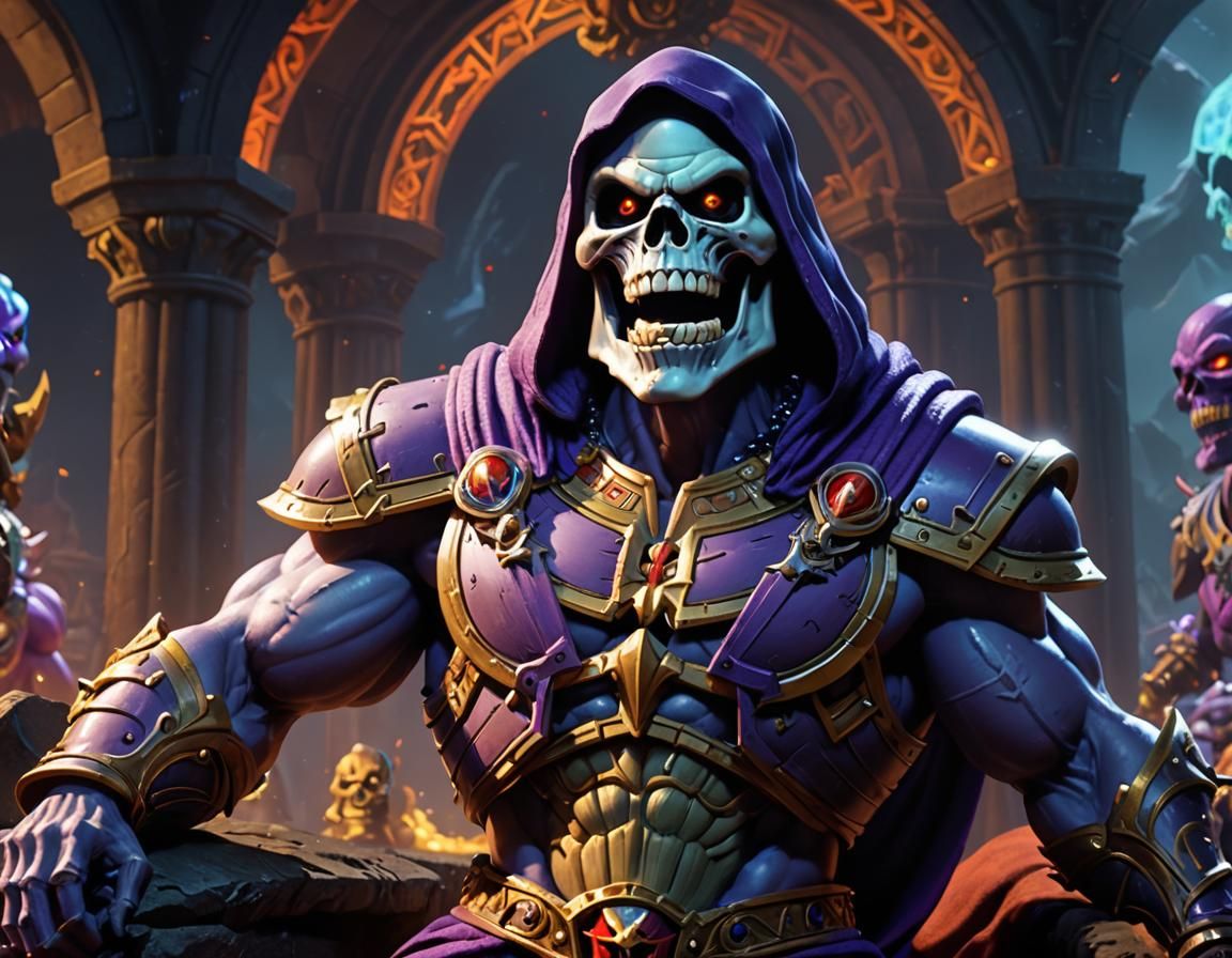 Skeletor laughing, Masters of the universe, motu