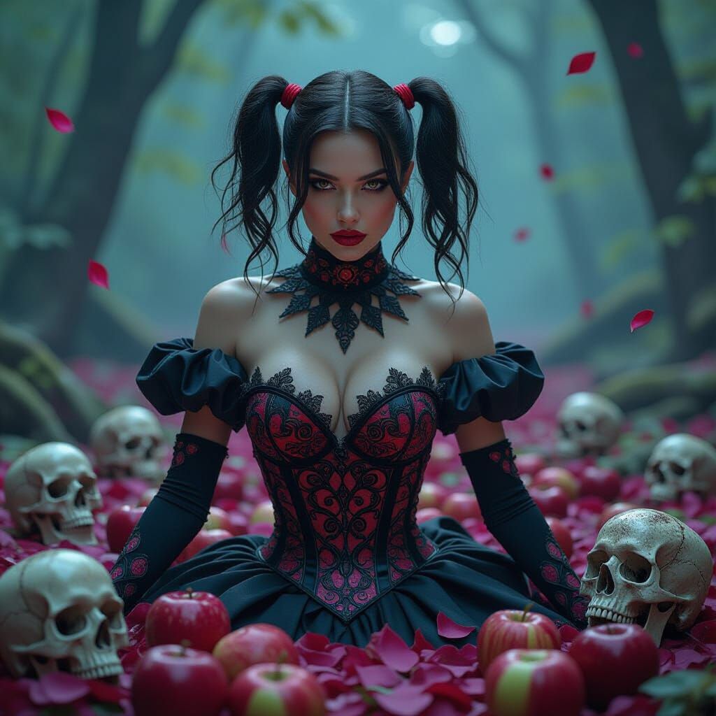 Harley Quinn Horror Fantasy in Photorealistic Style