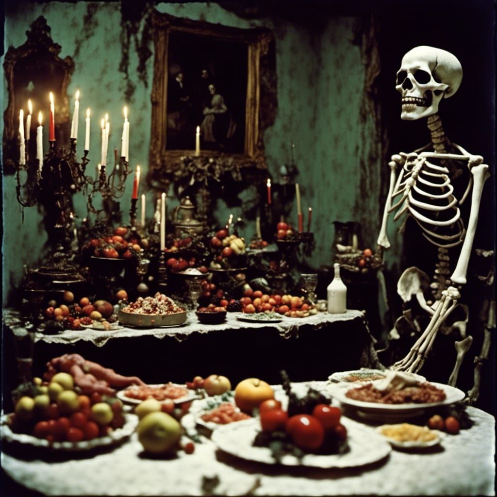 Cursed Buffet: A Haunting Vision of Hunger