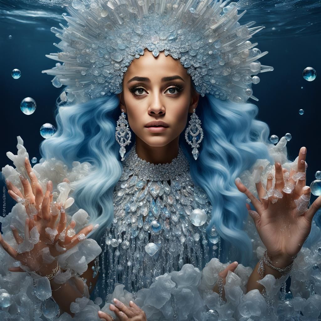 Crystal Ariana Grande Water Goddess Portrait