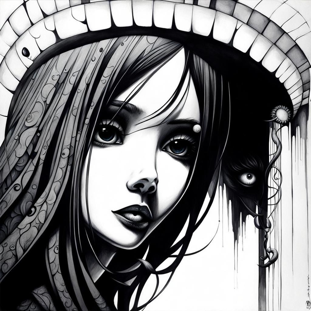 Street Art Graffiti in Art Brut Style