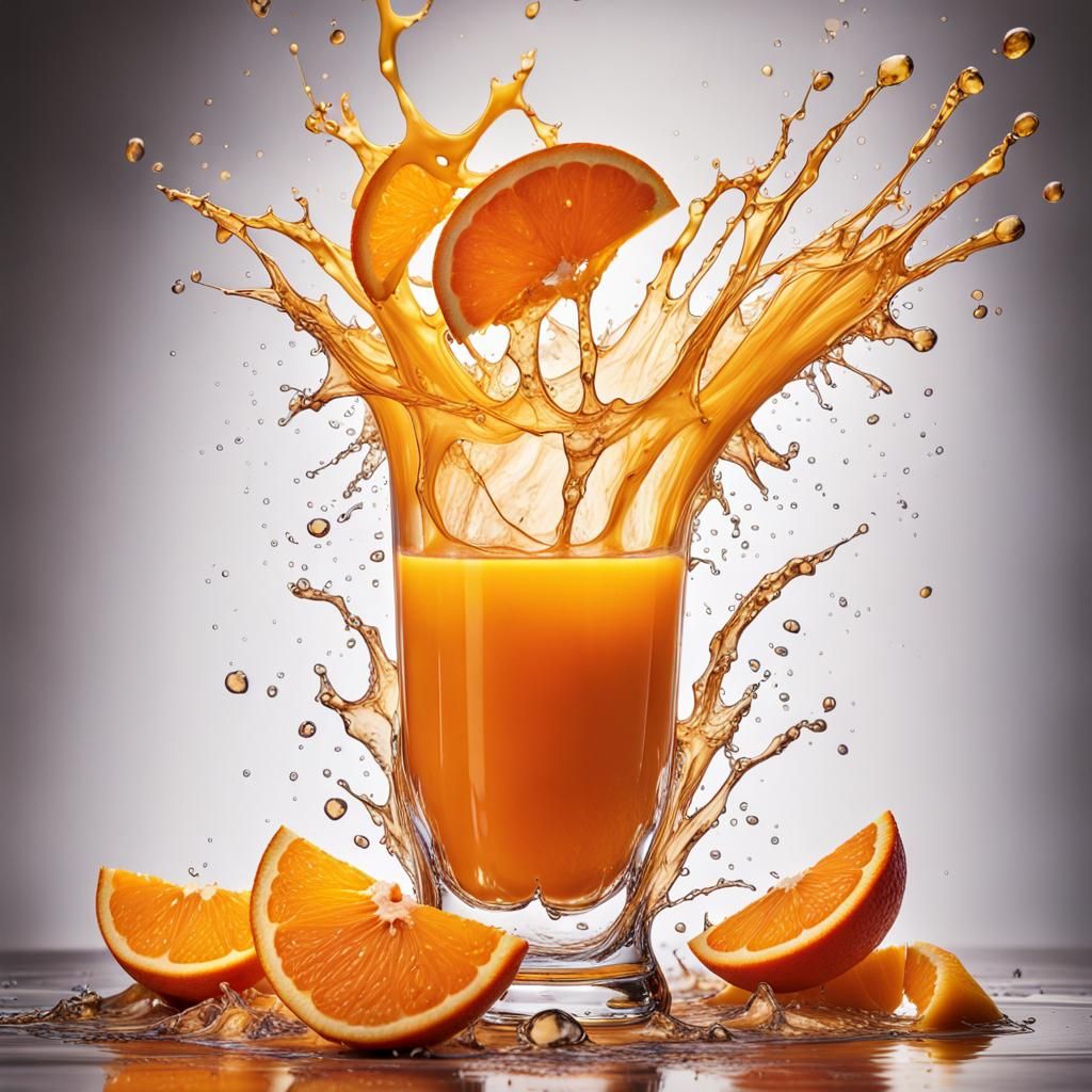 Juicy Explosion: Orange Slices in Vogue Style