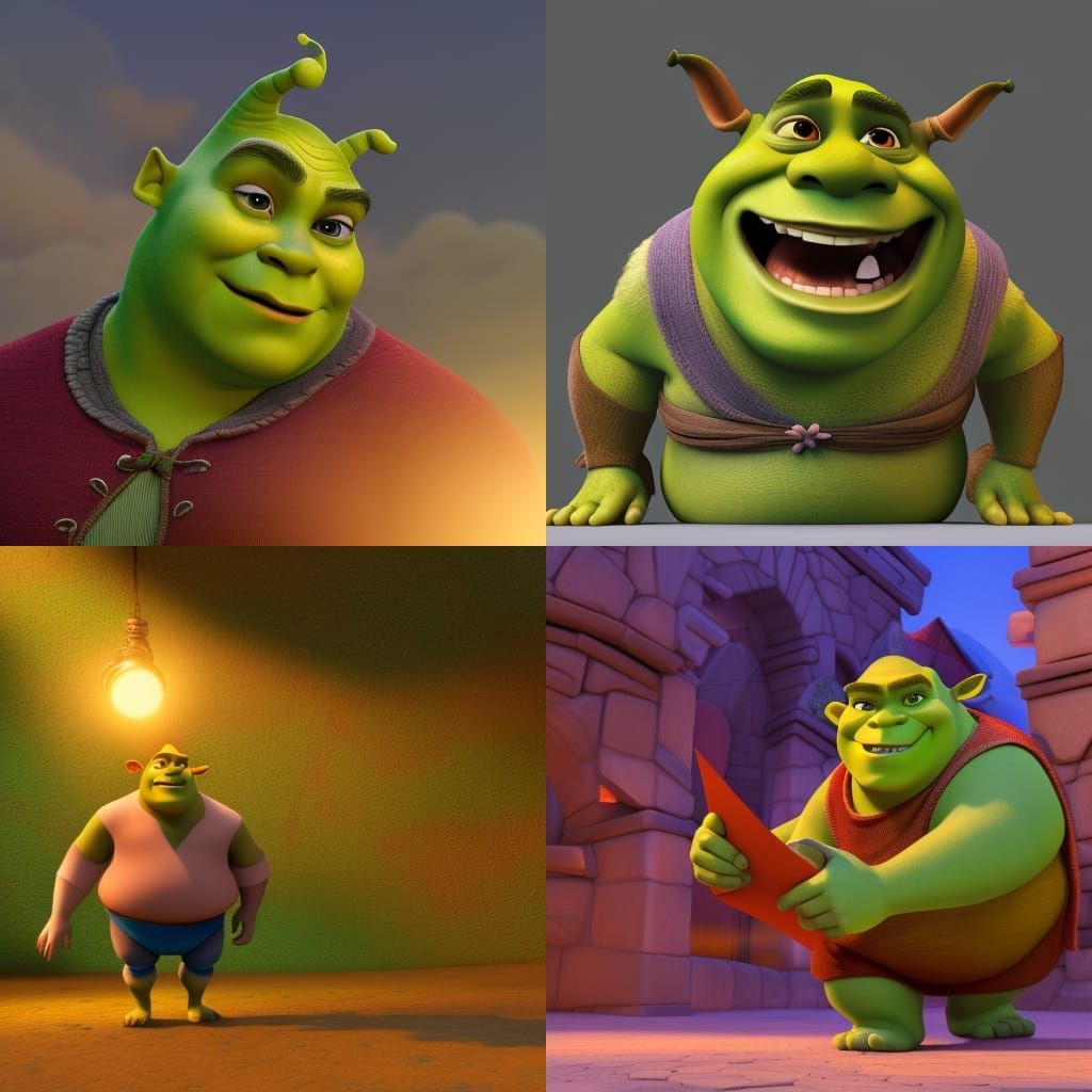 Shrek Reimagined as 3D Digital Art