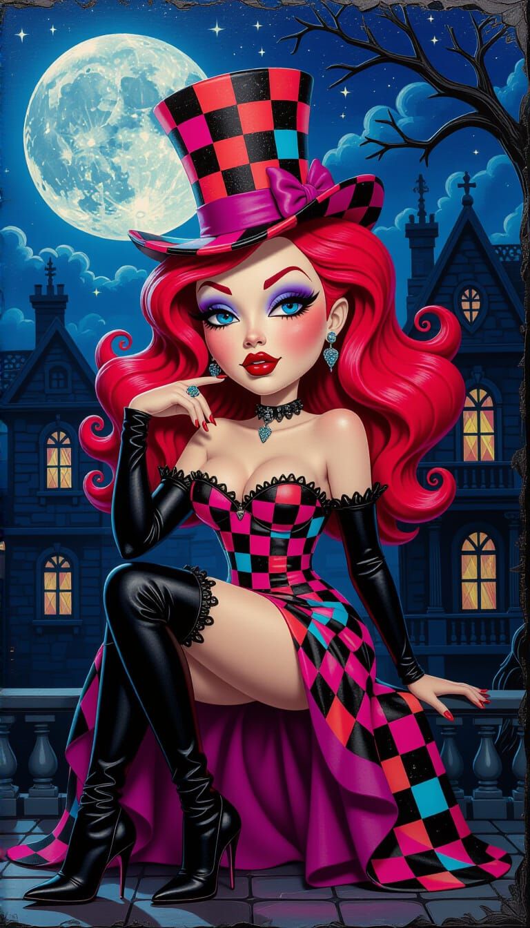 Gothic Beauty in Whimsical Punk Style