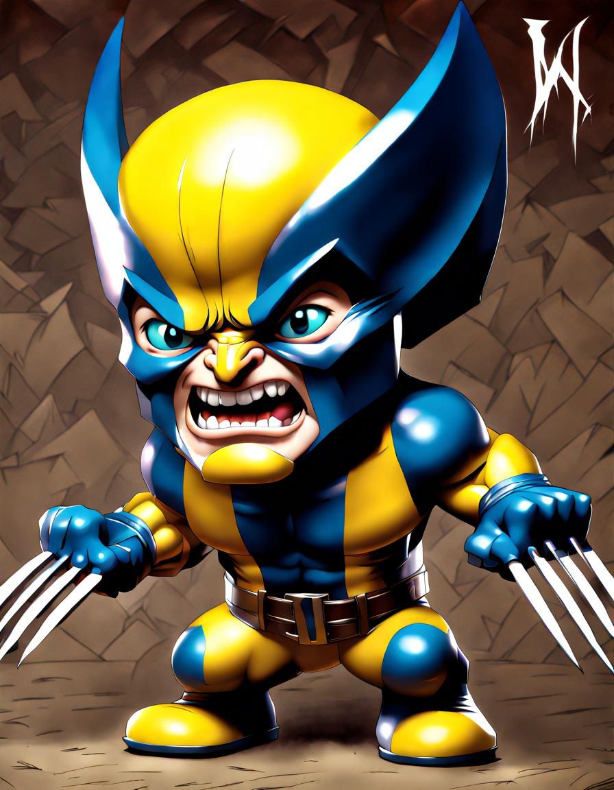 Wolverine in Pop Surrealist Style