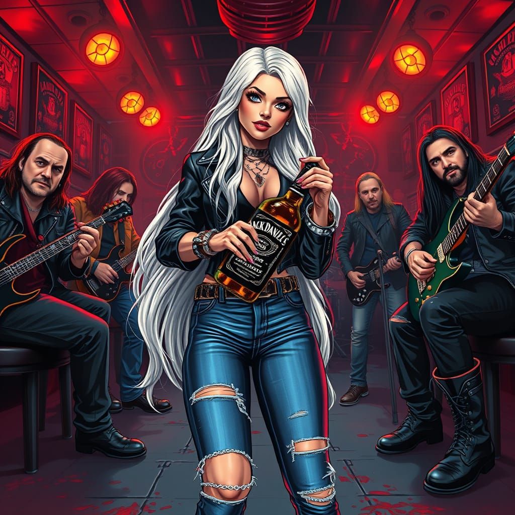 Sultry Latina Goddess Rocks Out in Whimsical Candy Art Style