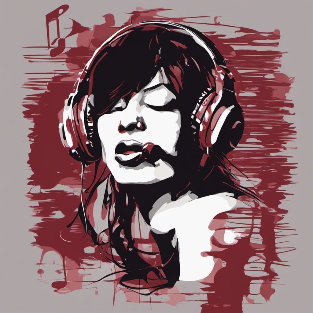 Music on the Internet in Dark Red Shades