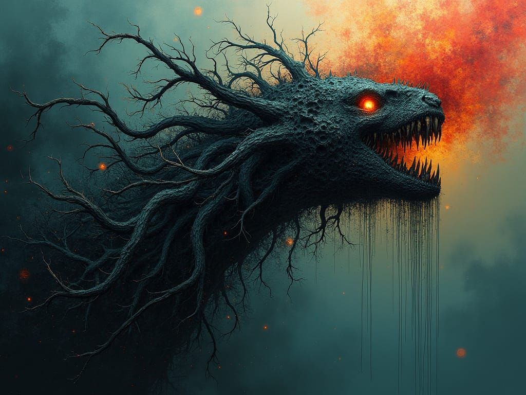 Dreamlike Biomechanical Art in Surreal Futuristic Style