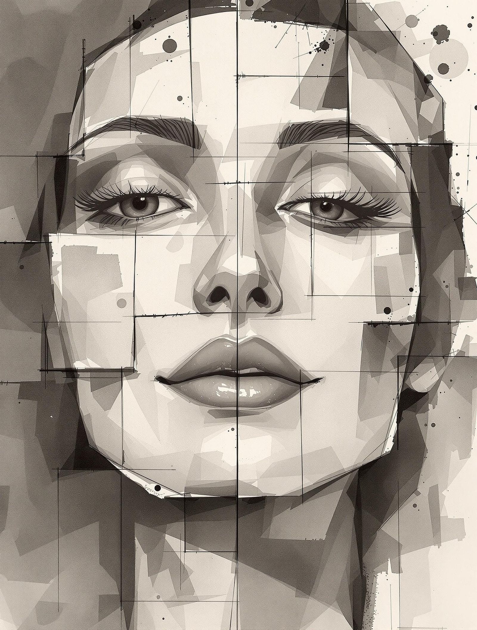 Serenity in Fragmented Grayscale