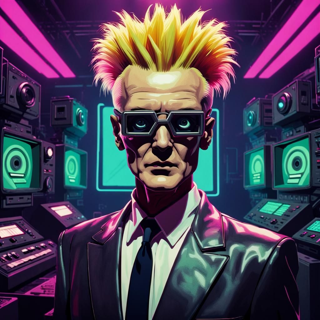 Futurepunk Dystopian Entertainment Show in Cyberpunk Style