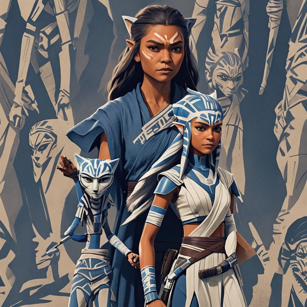 Zendaya as Ahsoka Tano in Jedi Robes