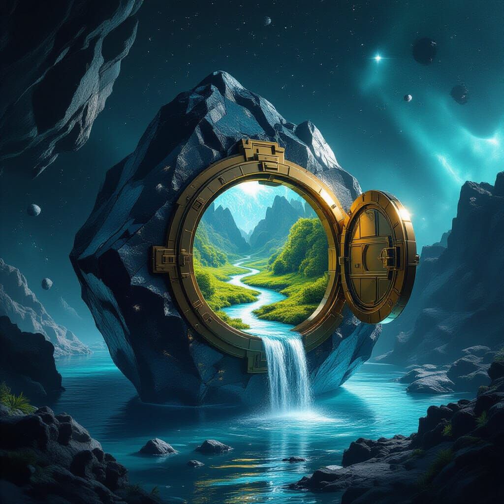 Futuristic Vault Reveals Miniature Earth Landscape