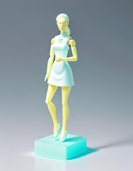 Soft Plastic Doll in Hyper-Realistic Digital Art