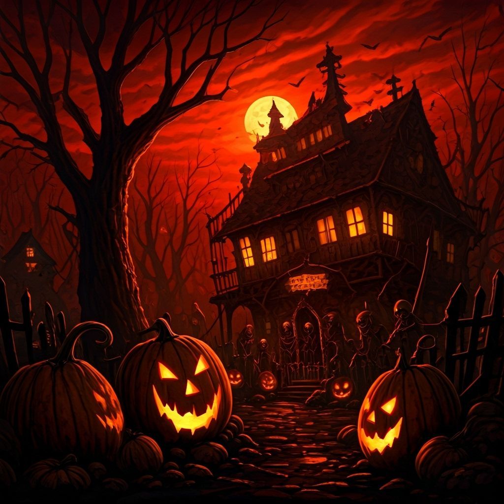 Nightmare Harvest Fest With Skeletal Figures