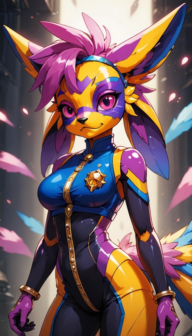 Avali Portrait: Mythical Anthro Character in Anime Style