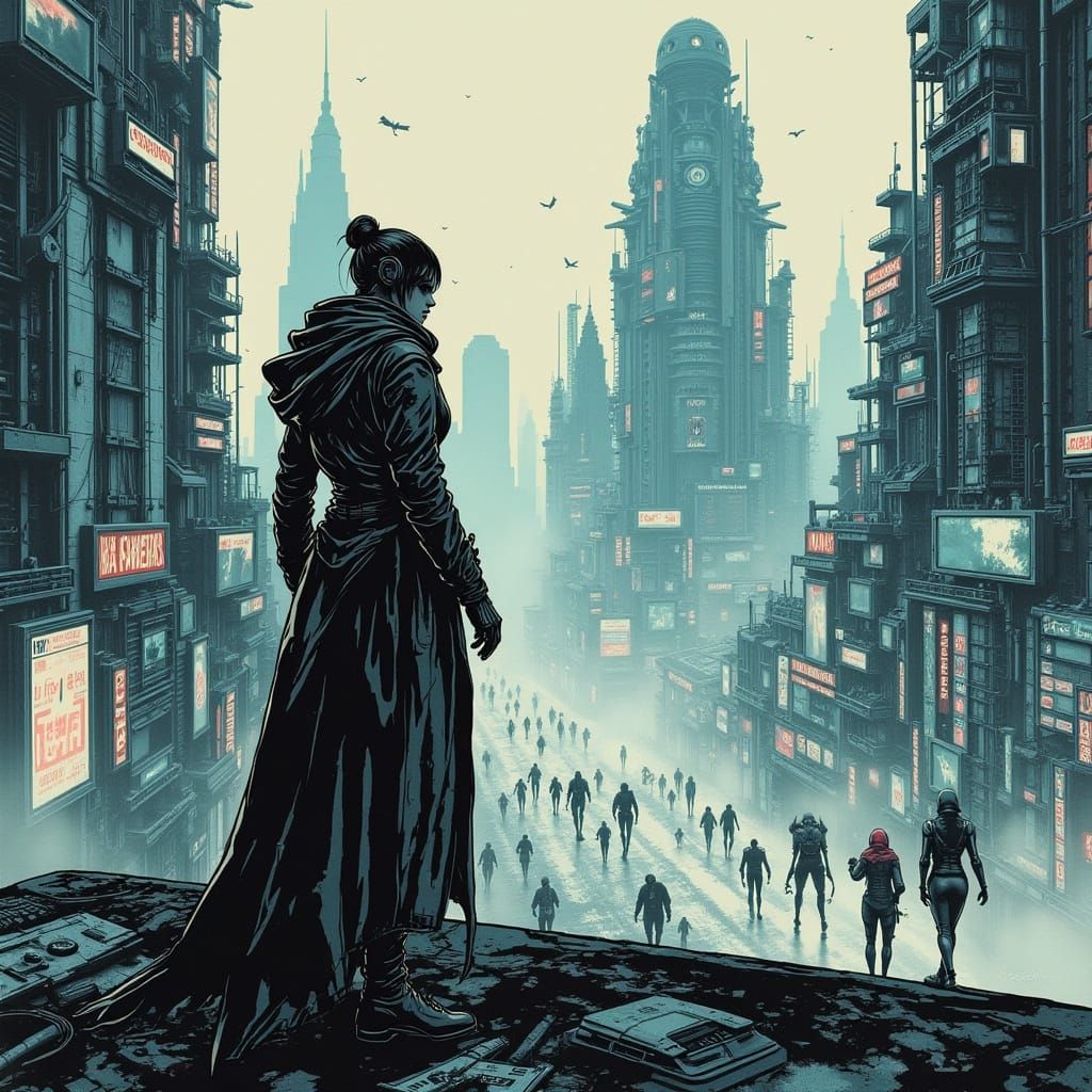 Cyberpunk Metropolis Unveils Alien Cultures Amidst Futuristi...