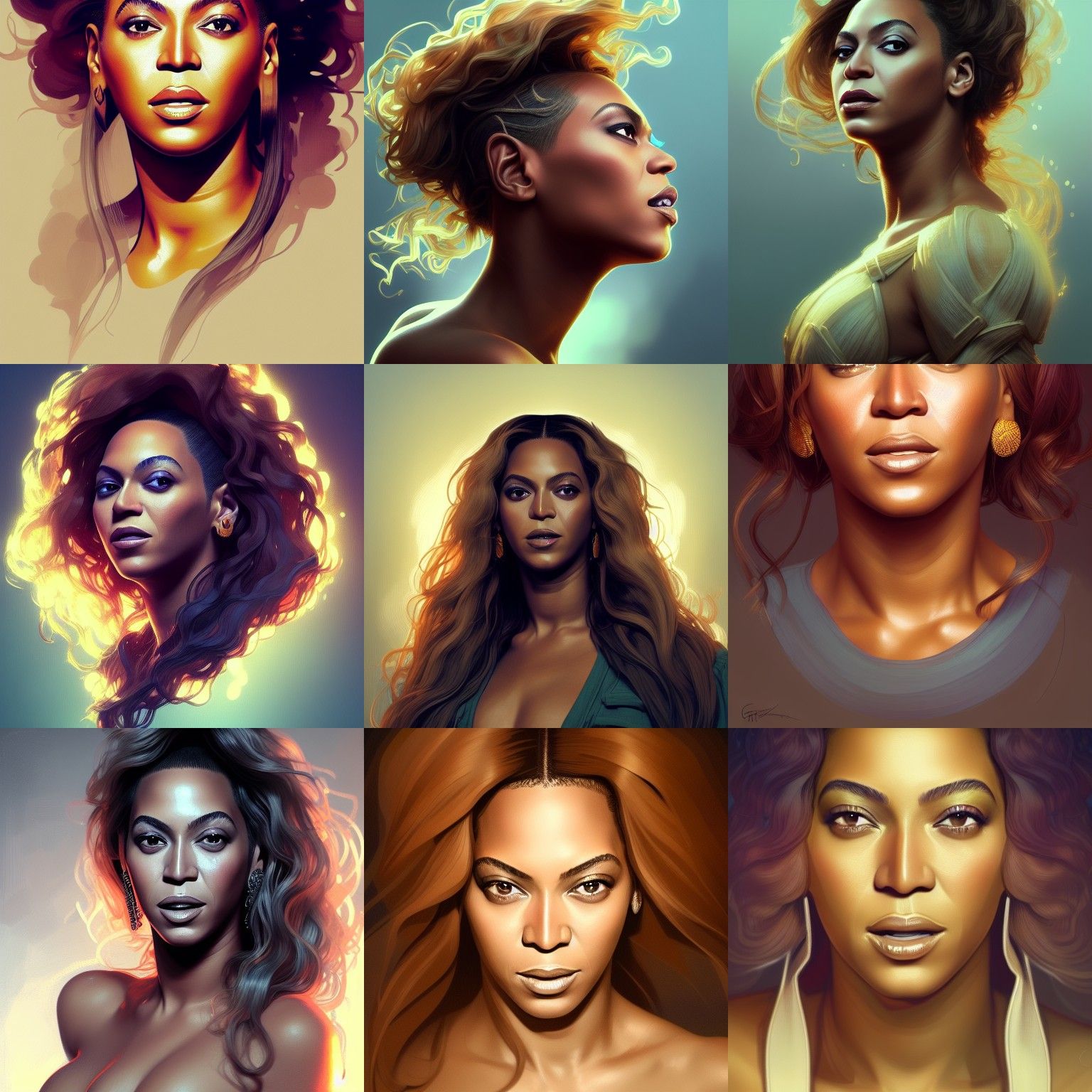 Beyonce Portrait: Hyperrealistic Artgerm Style