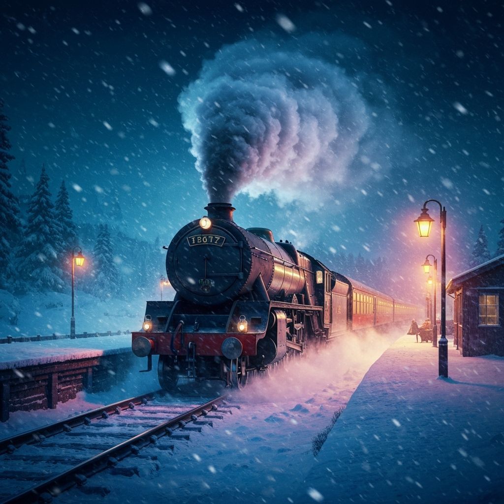 Flying Scotsman Arrives in Arctic Blizzard