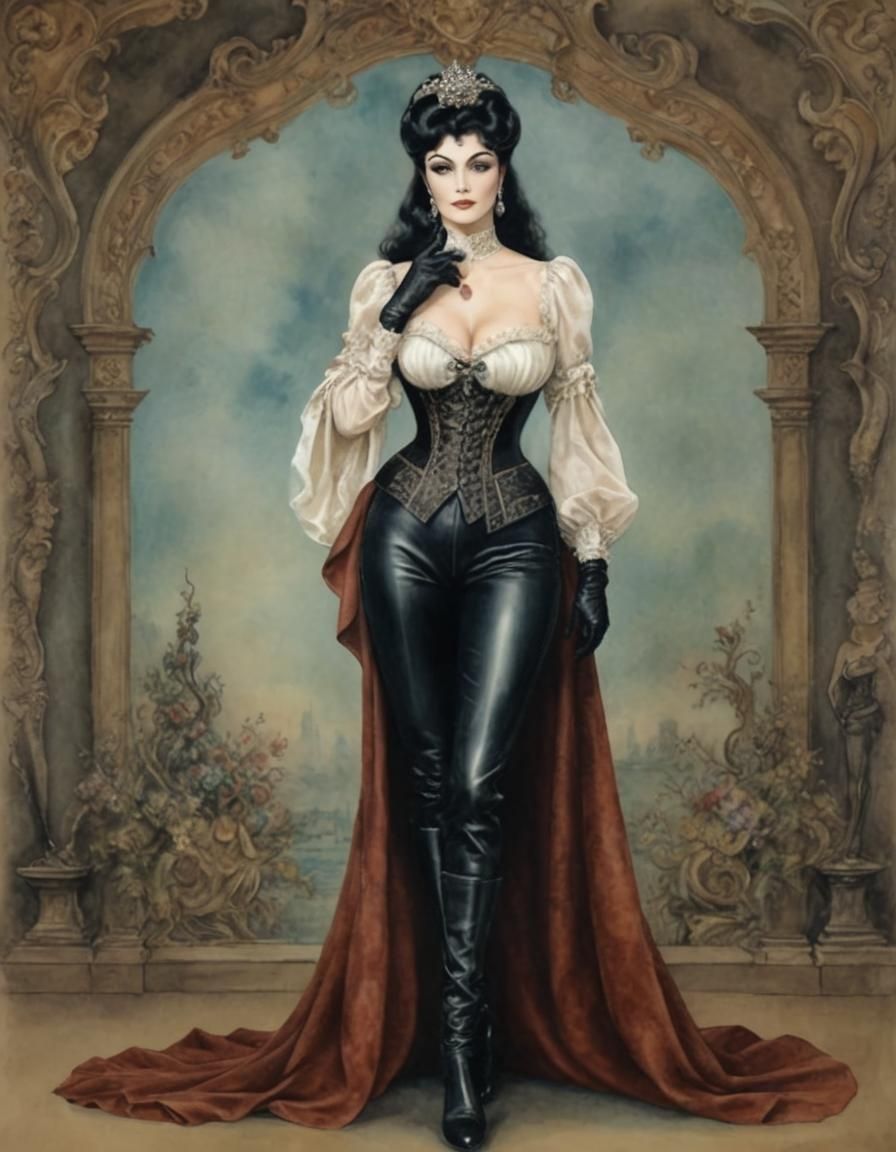 Watercolor Portrait in Style of Olivia De Berardinis