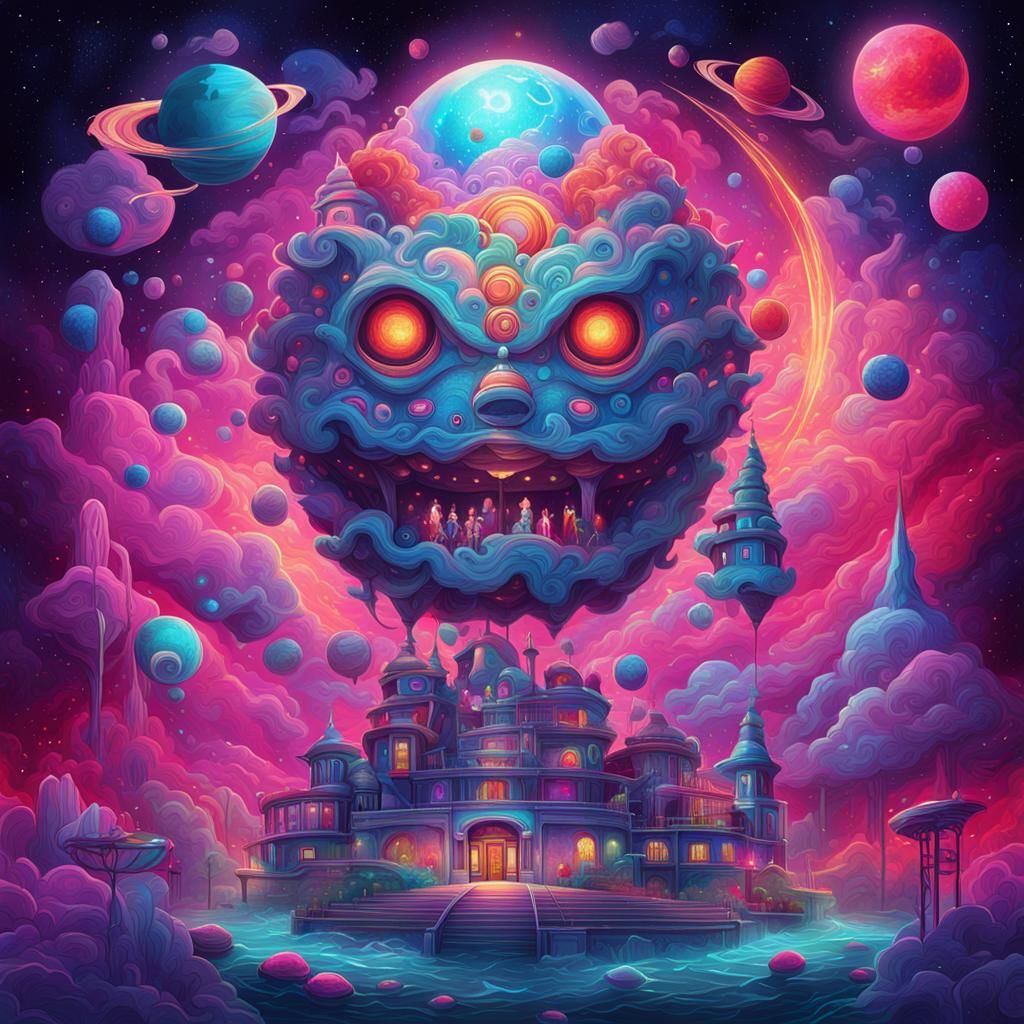 Hazbin Hotel in Holographic Astral Cosmic Style