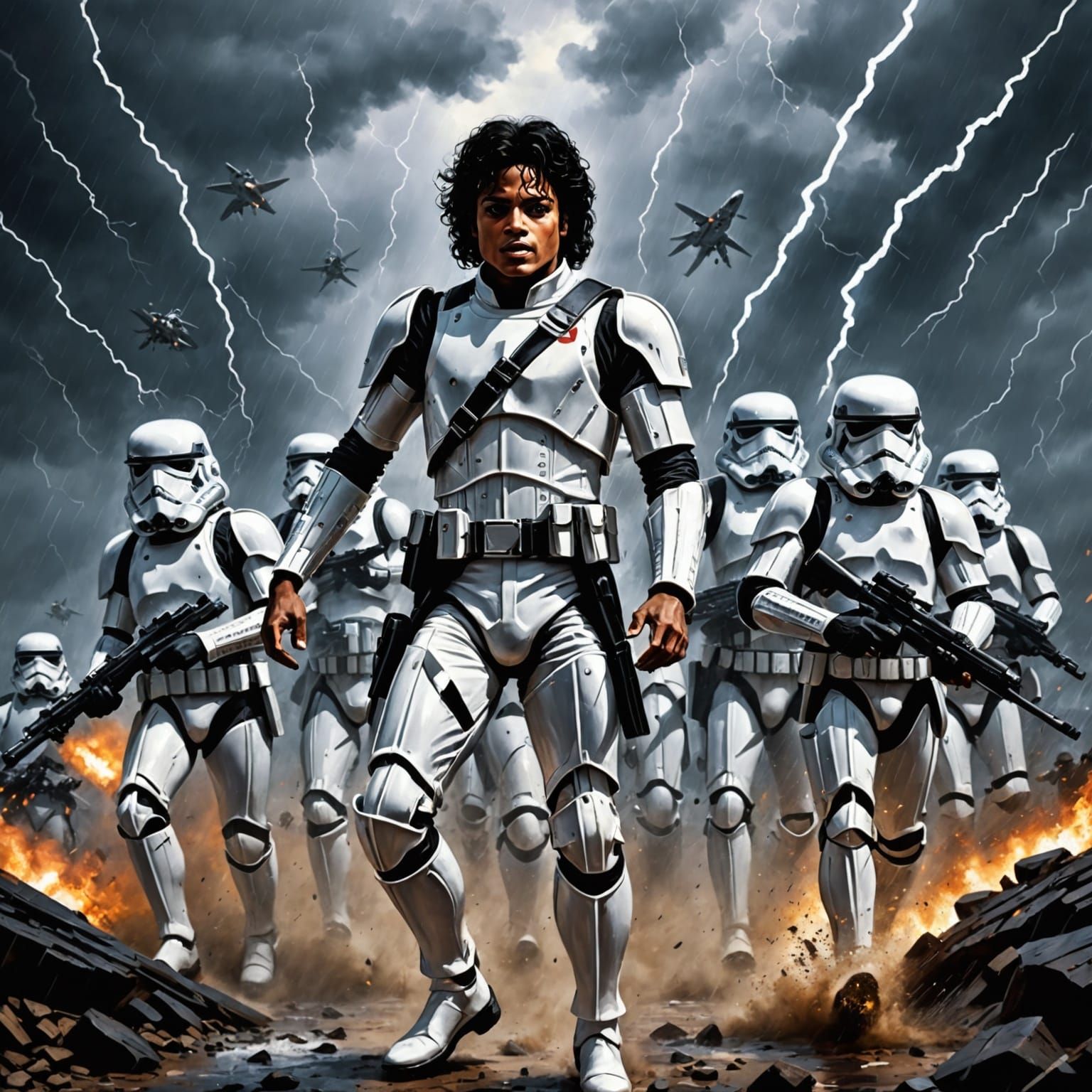 Michael Jackson Leads Stormtroopers on Unlikely Mission