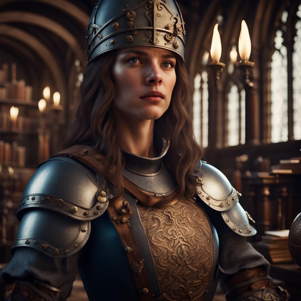 Medieval Soldier Breaks Faberge Egg: Detailed Matte Painting