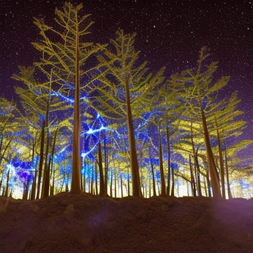 Alien Planet Trees of Platinum and Jewels