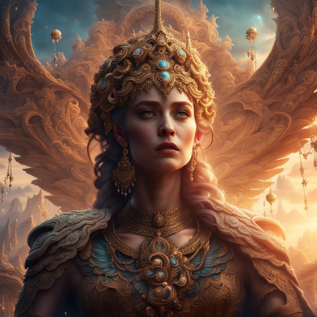 Cinematic Goddess of Love Digital Painting