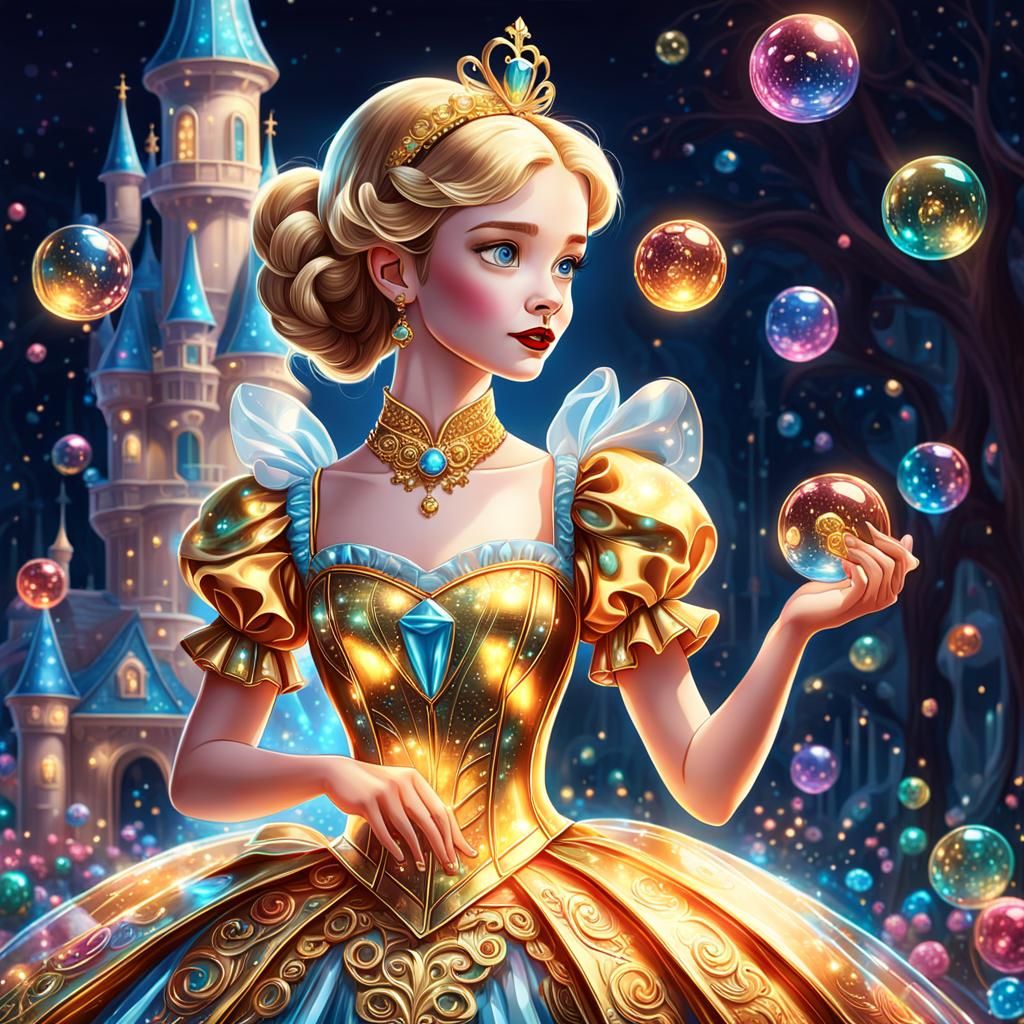 Cinderella in Candy Land with Golden Tesla