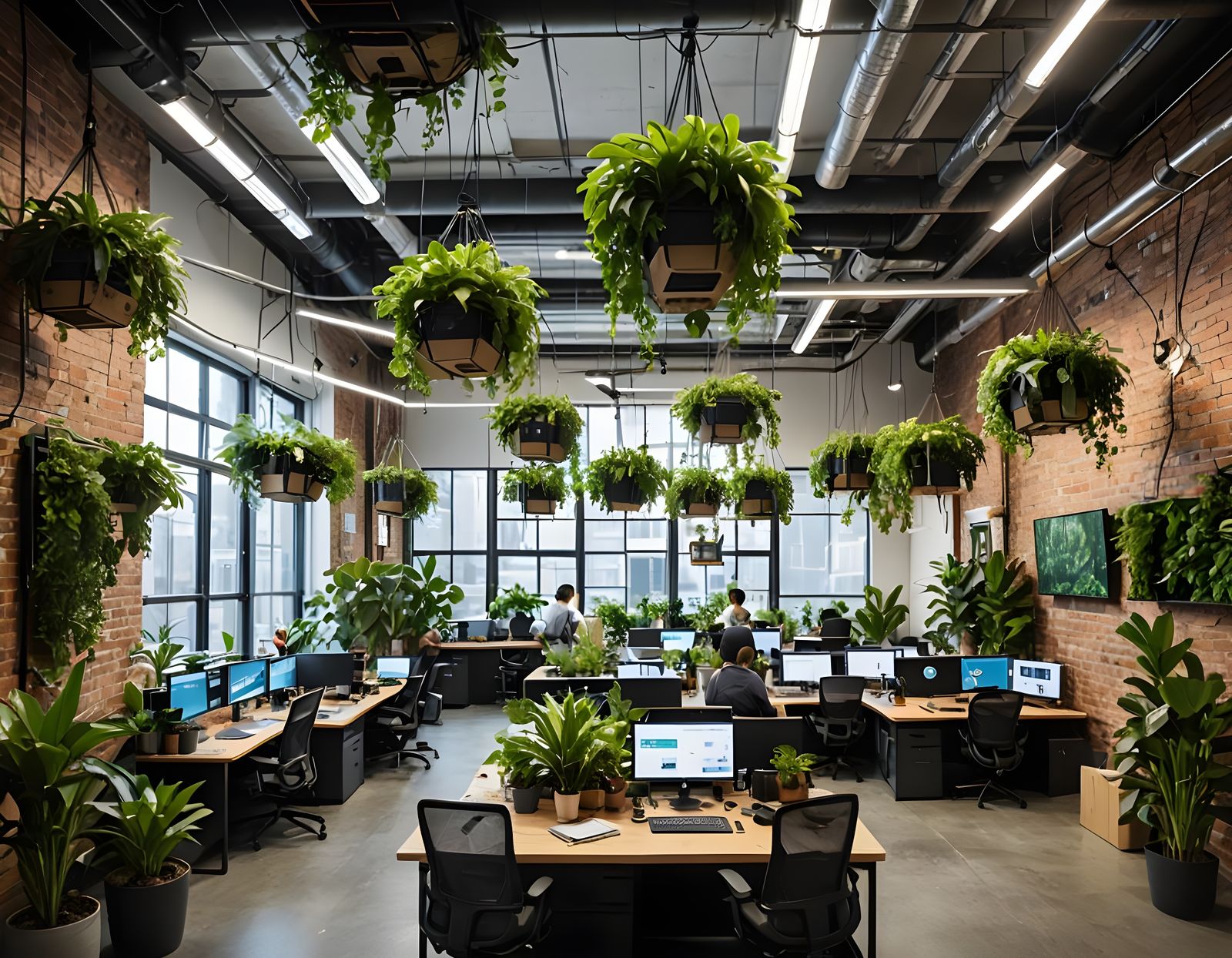 High-Tech Startup Office in Futuristic Style