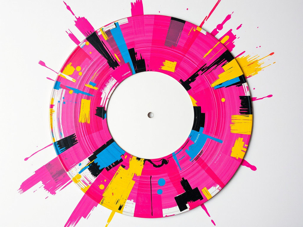 Retro Mexican Disco Record Sleeve in Neo-Expressionist Style