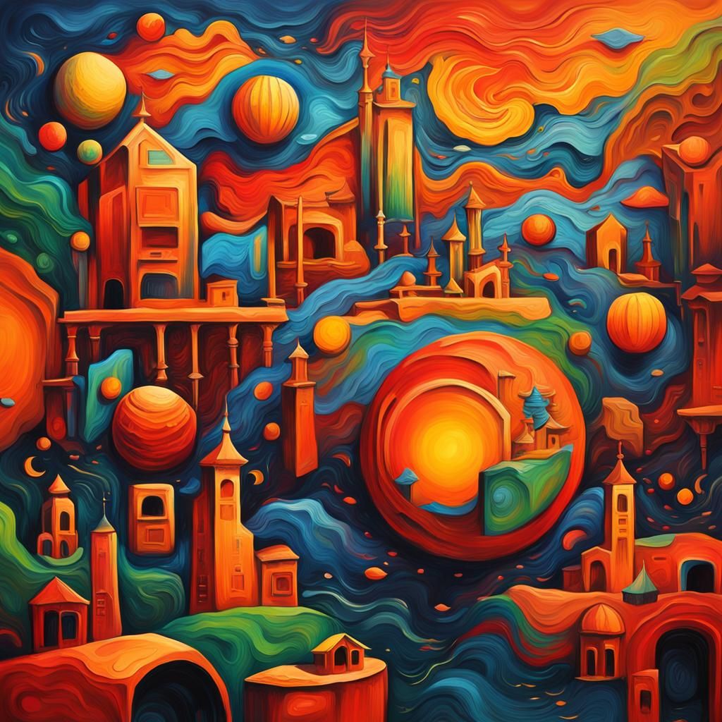 Global Chat: Detailed Oil and Ink Painting in 3D