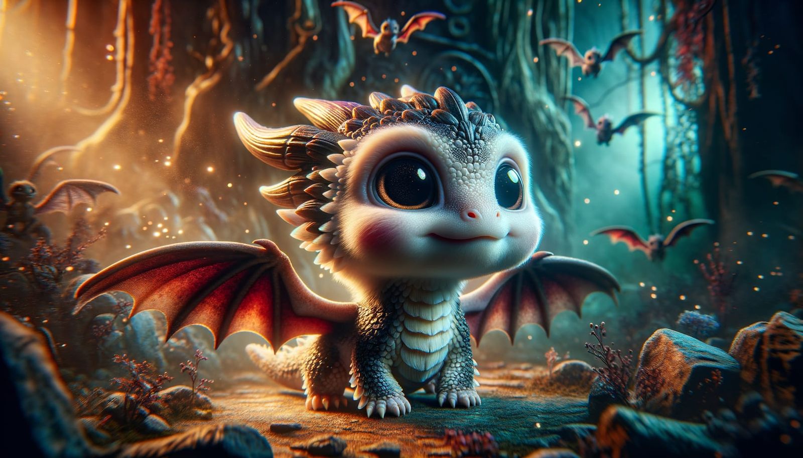 Whimsical Dragons in a Magical World